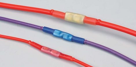 SSS-60 Cu lisovací spojka izolovaná teplem smrštitelnou bužírkou s lepidlem, 4,0-6,0mm², žlutá 4