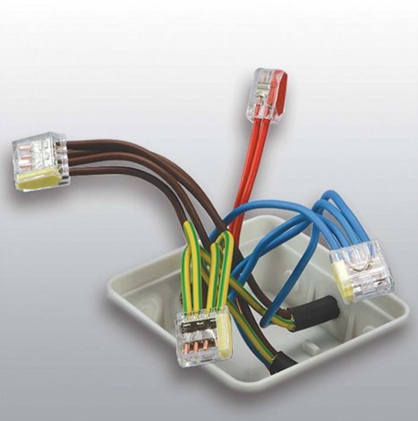 PC254 krabicová WAPRO svorka bezšroubová, 1 - 2,5 mm2, 4 pólová, průhledná 2