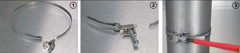 PTH-VR-9-CL-W2 šroubový chromový zámek PYTHON VARIANT CLIP pro pás š. 9 mm 4