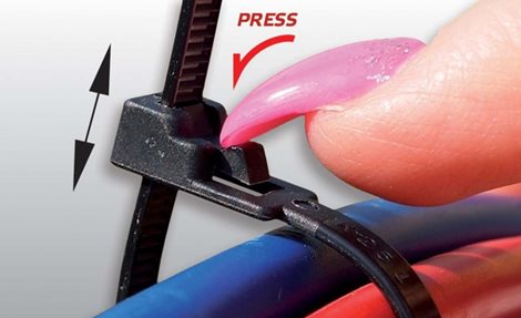WT-RAQ-300STB (WT-OQ-300STB) vázací pásky rozdělávací OPENQuick, 303 x 4,5 mm, černá 3