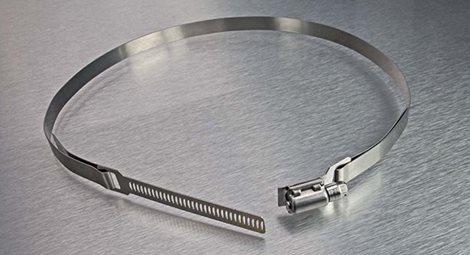 ZEBR-9-125 nerezová šroubovací kotvící spona ZEBRA FIX s pásem š. 9,5 mm 2