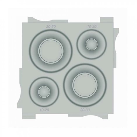 WFLI21-6868-9 stavebnicová přírubová vložka WAPRO-FLANGE pro WFL-21, 68 x 68 mm, 2x 20 - 3 1