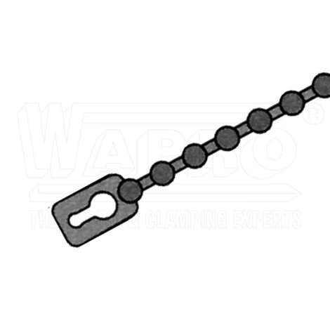 WT-BS-100 vázací pásky rozdělávací kuličkové BALL STRAP, délka 103 mm, nylon 66, přírodní 1
