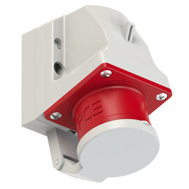 515-6d přívodka nástěnná 5-pólová, 16A / 400V, 6h, IP44, s víčkem