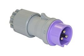 063v vidlice 3-pólová, 16A / 24V, 50/60Hz, IP44, niklované kontakty