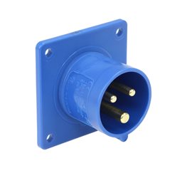 623-6 přívodka vestavná 3 pólová, 32A / 230V, 6h, IP44, přímá, příruba 70x70mm