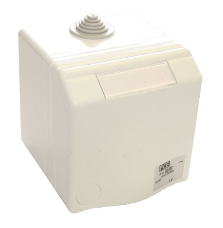 865-6gv zásuvka nástěnná designová, 5-pólová, 16A / 400V, 6h, IP44, šedá