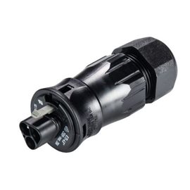 96.032.4553.1 vidlice na kabel gesis RST, 3-pól, průchodka 13-18mm, šroubové svorky, černá