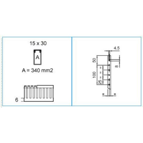 T1 15X30 G 00672 Rozvaděčový kanál s širokou perforací 15x30 - šedá 2
