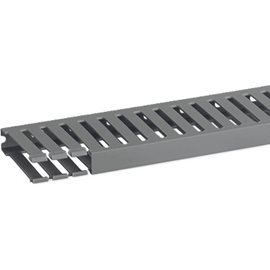 T1 15X30 G 00672 Rozvaděčový kanál s širokou perforací 15x30 - šedá
