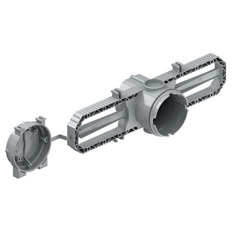 1211-61 Krabice Prefix průměr 60 mm s víkem a mont.úchyty, do betonu