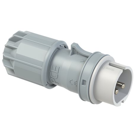 092-12v vidlice 2-pólová, 32A/42V, 50/60Hz, 12h, krytí IP44, niklované kontakty
