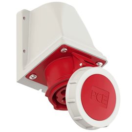 1142-6 zásuvka nástěnná 4-pólová, 16A / 400V, 6h, IP67, bez průchodky
