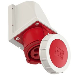 1242-6 zásuvka nástěnná 4-pólová, 32A / 400V, 6h, IP67, bez průchodky