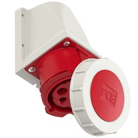 1252-6 zásuvka nástěnná 5-pólová, 32A / 400V, 6h, IP67, bez průchodky