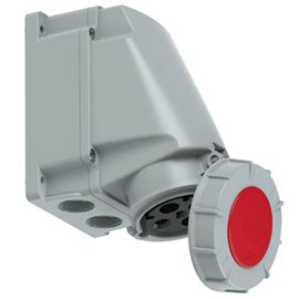 134-6 zásuvka nástěnná 4-pólová, 63A / 400V, 6h, IP67, bez průchodky, POWER TWIST