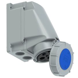 134-9 zásuvka nástěnná 4-pólová, 63A / 230V, 9h, IP67, bez průchodky, POWER TWIST