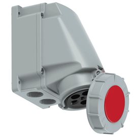 135-6 zásuvka nástěnná 5-pólová, 63A / 400V, 6h, IP67, bez průchodky, POWER TWIST
