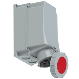 144-6 zásuvka nástěnná 4-pólová, 125A / 400V, 6h, IP67, bez průchodky, POWER TWIST