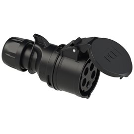 215-6TTx spojka 5-pólová, 16A / 400V, 6h, IP44, bezšroubová TURBO TWIST, černá MIDNIGHT