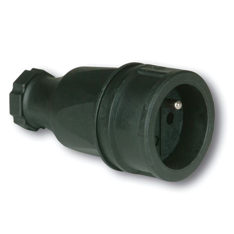 2410-sw Výběh - CZ spojka guma/polyamid, 16A/250V, hluboké provedení, IP 20