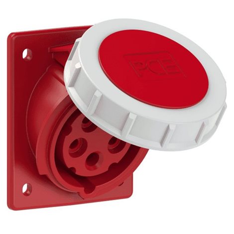 4152-6f78 zásuvka vestavná 5-pólová, 16A / 400V, 6h, IP67, šikmá, příruba 70x85mm