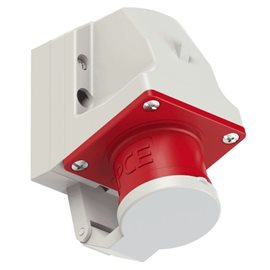 514-6d přívodka nástěnná 4-pólová, 16A / 400V, 6h, IP44, s víčkem