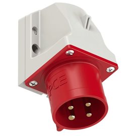 524-6 přívodka nástěnná 4-pólová, 32A / 400V, 6h, IP44