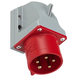 525-6TT přívodka nástěnná 5-pólová, 32A / 400V, 6h, IP44, bezšroubová TURBO TWIST