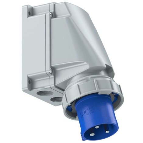 533-6 přívodka nástěnná 3-pólová, 63A / 230V, 6h, IP67, POWER TWIST