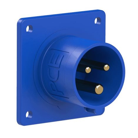 613-6 přívodka vestavná 3-pólová, 16A / 230V, 6h, IP44, přímá, příruba 70x70mm