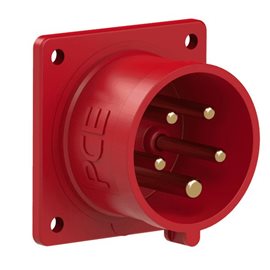 615-6 přívodka vestavná 5-pólová, 16A / 400V, 6h, IP44, přímá, příruba 70x70mm