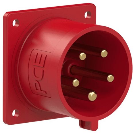625-6f7 přívodka vestavná 5-pólová, 32A / 400V, 6h, IP44, přímá, příruba 75x75mm