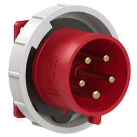6252-6 přívodka vestavná 5-pólová, 32A / 400V, 6h, IP67, přímá, příruba 75x75mm