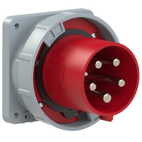 PC-645-6 přívodka vestavná 5-pólová, 125A / 400V, 6h, IP67, přímá, příruba 120x120mm, POWE