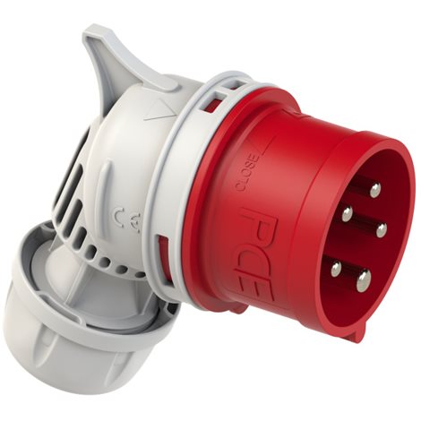 7425-6 vidlice 5-pólová, 32A / 400V, 6h, IP44, úhlová, s měničem fáze