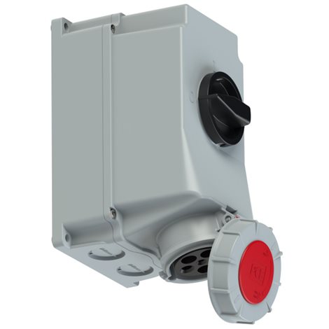 75352-6 zásuvka nástěnná 5-pólová, 63A / 400V, 6h, IP67, s blokováním, POWER TWIST 1