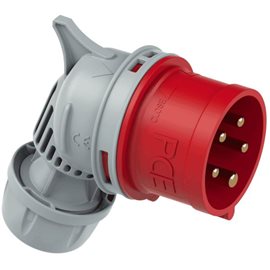 8025-6TT vidlice úhlová 5-pólová, 32A / 400V, 6h, IP44