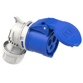 8213-6 spojka 3-pólová, 16A / 230V, 6h, IP44, úhlová, karavanová