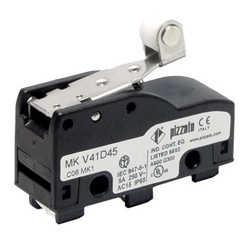 MKV11D45 Mikrospínač, 1NO+1NC, IP40