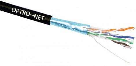 49330 (SXKD-5E-FTP-PE) Kabel CAT5E F/UTP PE SOL AWG24 venkovní černý 305m 1