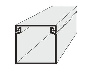 LV 50x50 Elektroinstalační profil 50x50mm