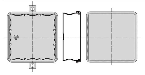PP 75 Krabice plastová do vlhka IP54 75x75mm