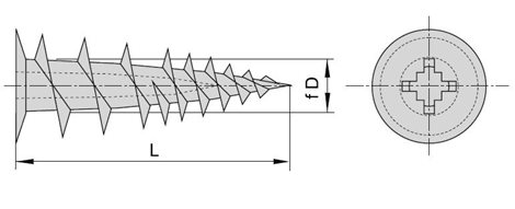 HSK 10/35 Hmoždinka sádrokartonová 