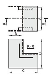 LV 15x10 úhel vnitřní