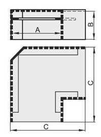 LV 40x20 úhel plochý