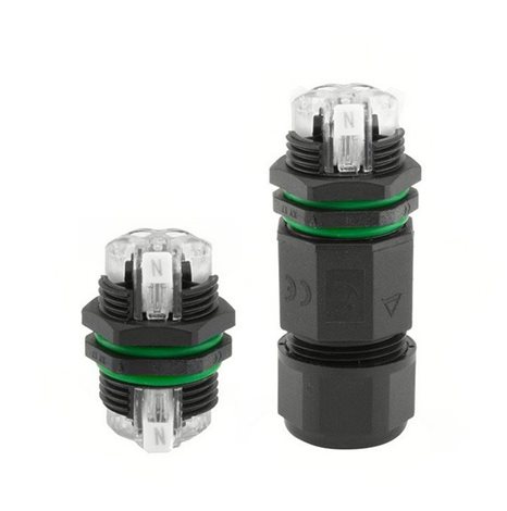 FK-SP3P-IP68 Kabelová spojka IP68, do panelu, 3x2,5mm2; 250V, 16A, bezšroubová 2