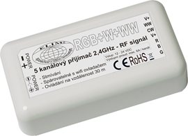 RGB-příjímač-RGB+W+WW-5x6A-RF-5 kanálů