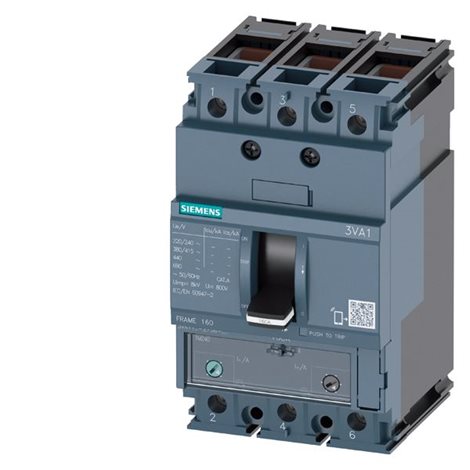 3VA1180-5EF36-0AA0 Jistič Ir 56÷80A Ii(5÷10)x In 3pól třmenové sv. 55kA TM