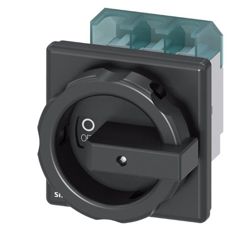 3LD2504-0TK51 MAIN CONTROL SWITCH 3-POLE IU=63, P/AC-23A AT 400V=22KW FRONT MOUNTING FOUR- 1